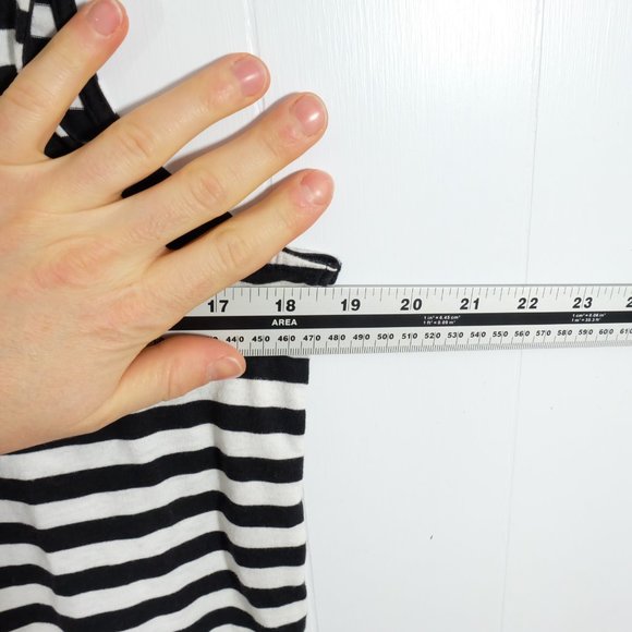 Fox Racing Tank Top Womens Medium White Black Striped Lightweight Summer Crew - Picture 7 of 9